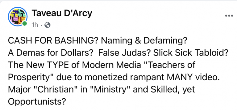 CHRISTIAN ACCUSATION ONLINE: “CASHING AND BASHING” VIDEO + BORN AGAIN MINISTRY INFO