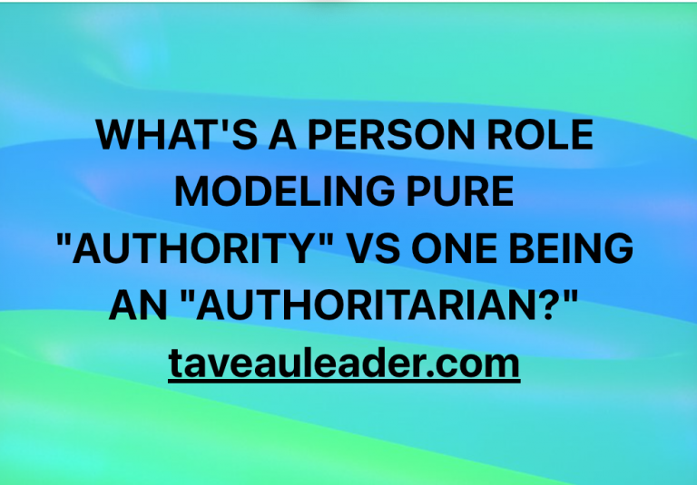 GOOD GOVERNING “ATTITUDE” AND/OR GOOD TRUE, PURE GOVERNING “AUTHORITY”