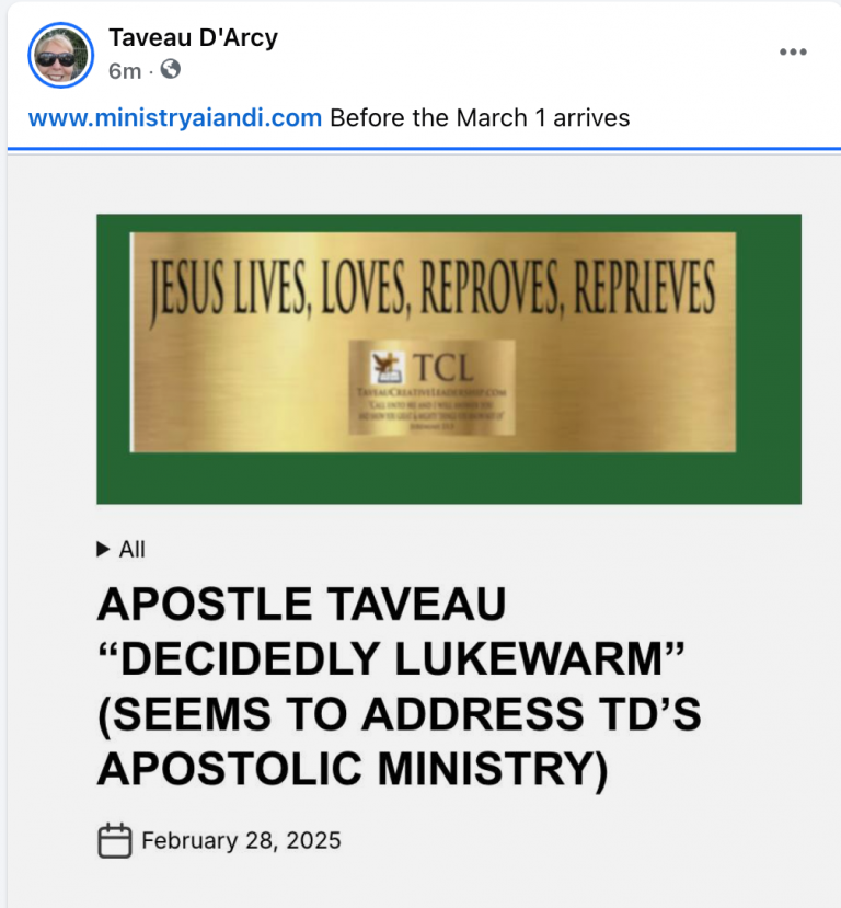 {RE-DO) “DECIDEDLY LUKEWARM” TD’S LIFE AMONG DEMAS MINISTRY